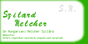 szilard melcher business card